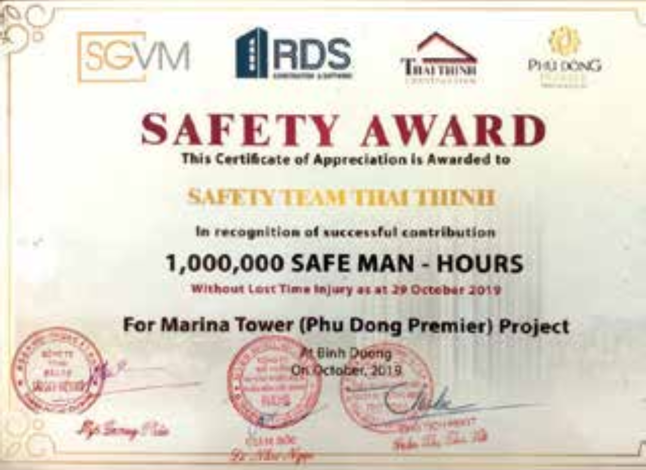 Safety Award 2019